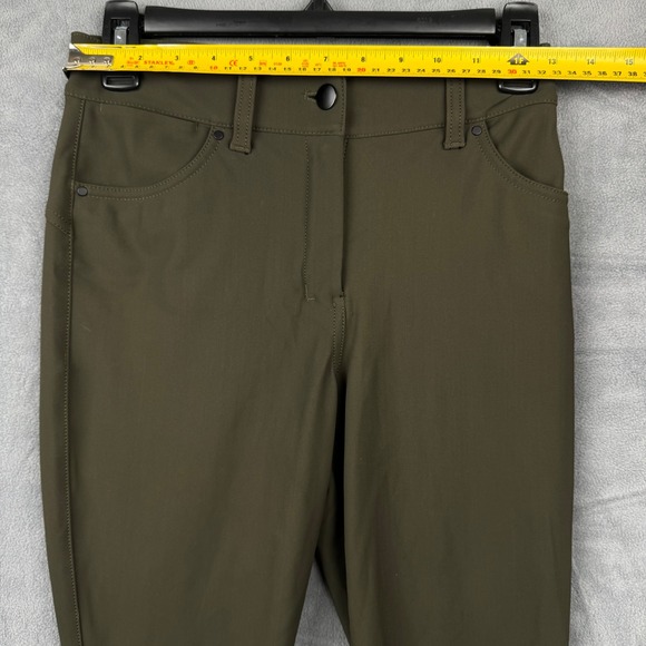Lululemon City Sleek 5 Pocket Olive Green High Rise Slim Fit Pants Women's - Picture 4 of 8